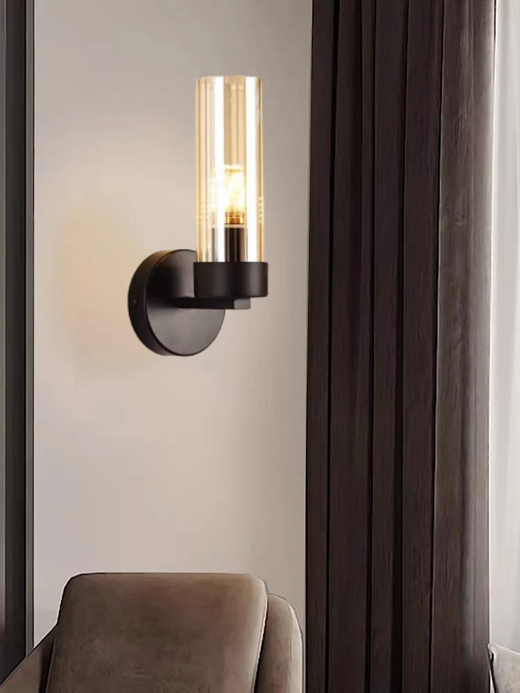 Clear Grey Glass Wall Light Indoor