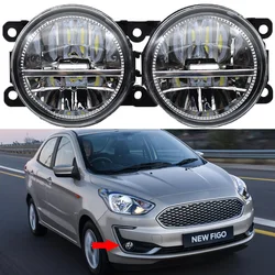 Car-Styling Front Foglight FogLamp For Ford Figo KA KA + Figo 2015 2016 2017 2018 2019 9-Pieces Led Fog Lights H11 DRL Foglamps
