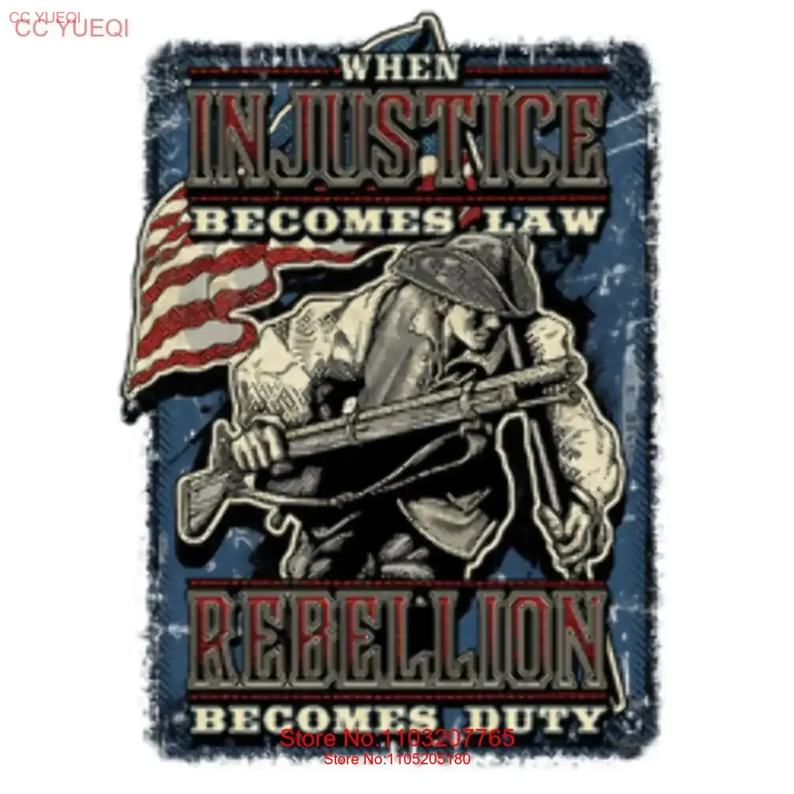 Adult DryBlend T Shirt INJUSTICE REBELLION MINUTEMAN LAW AMERICAN PRIDE vintage Washed Top For Everyday Wear streetwear Stylish