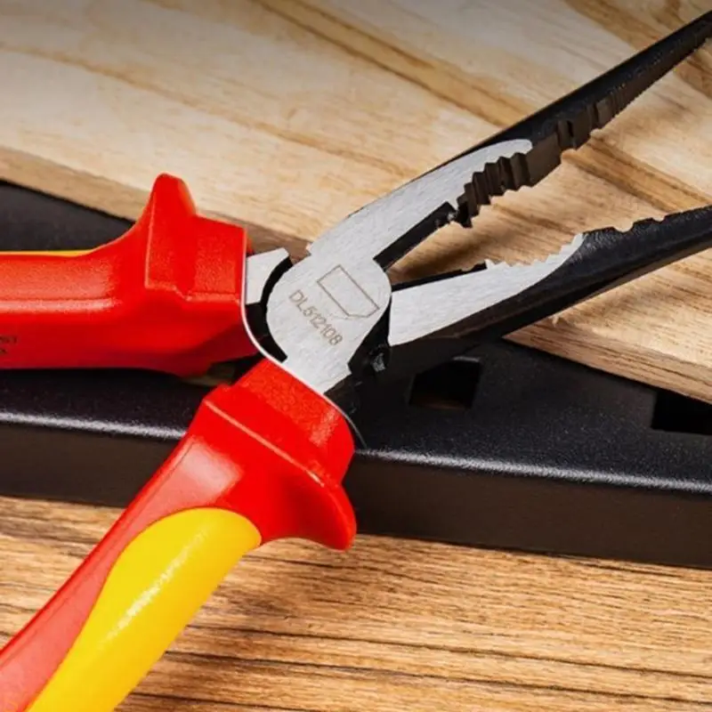 

Q2Q4 Высоковольтные плоскогубцы с длинными игольчатыми концами, изолированные 150 мм, электрические плоскогубцы со стальной