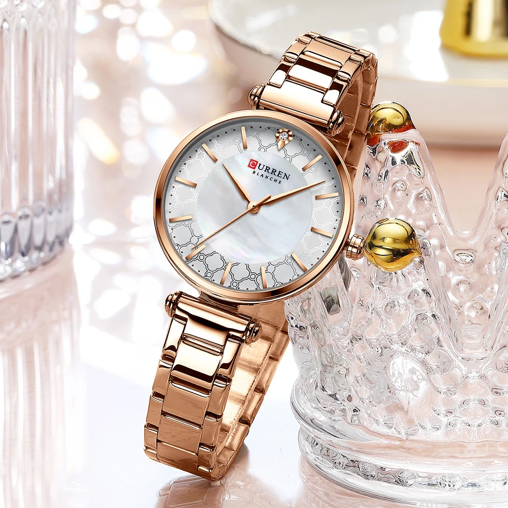 CURREN 9072 New Fashion Watch Women Top Brand Ladies Creative Steel Women Bracelet Watches Female Waterproof Clocks Reloj Mujer