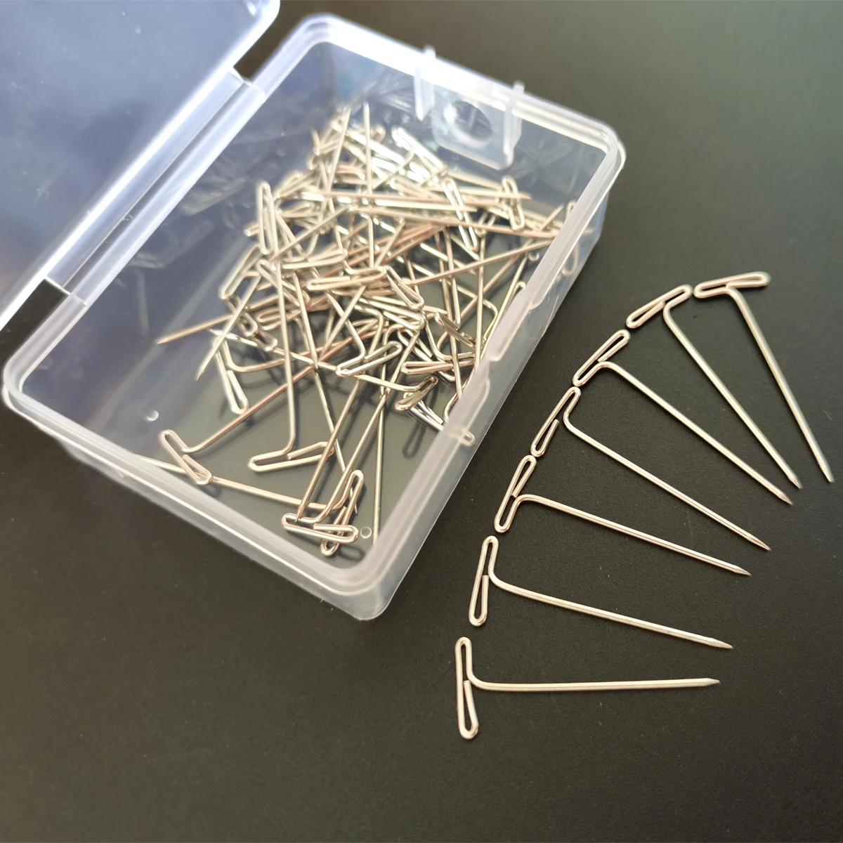 

50Pcs/Box T-PINS (32mm) For Wig On Foam Head Style T Pin Needle Brazilian Indian Mannequin Head Type Sewing Hair Salon