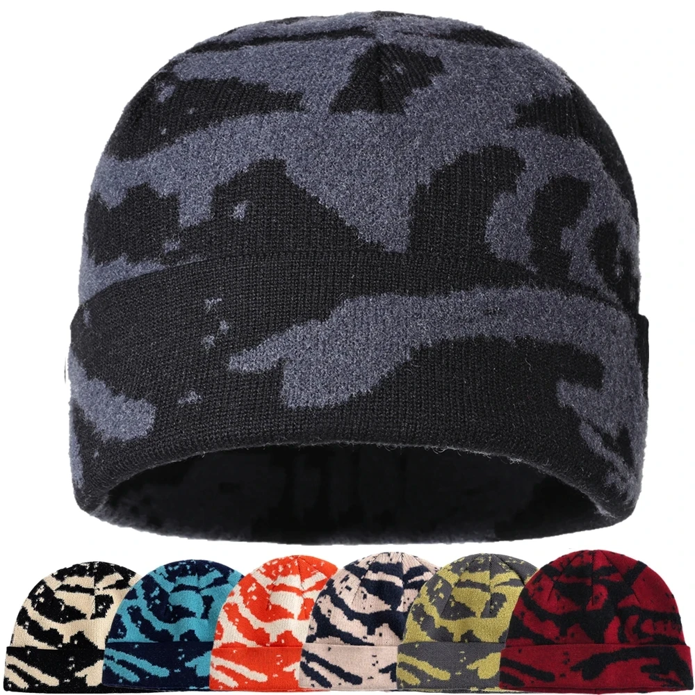 Nuevo Estilo, Gorro Unisex con Estampado Geométrico, Gorros de Invierno Elegantes, Gorros Estilo Marinero para Hombres y Mujeres, Gorro de Punto para Otoño, Esquí y Actividades al Aire Libre