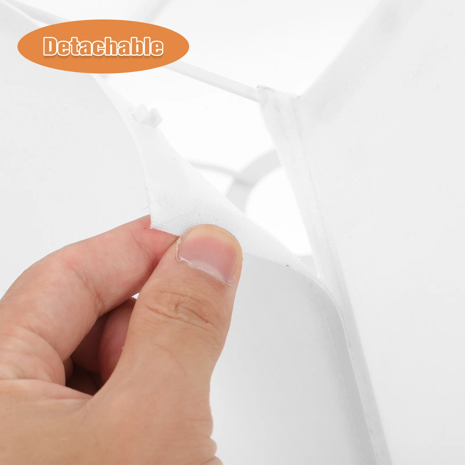 عاكس الضوء المربع 10 بوصة قماش الكتان الجدول غطاء مصباح مصباح أرضي استبدال غطاء أبيض لنمط الطبل تركيبات العنكبوت #4