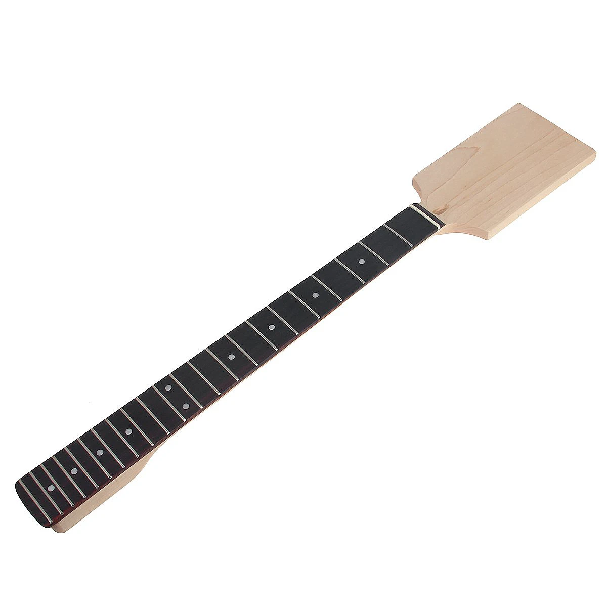 

Practical Electric Guitar Neck Paddle Head Rosewood on Maple 22 Frets Dot Inlay Unfinished Diy Parts