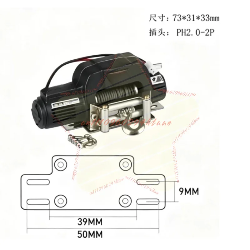 RC Crawler Winch for D90 SCX10 Wrangler Cherokee, Guardian Camel Trophy Style Simulation Accessory