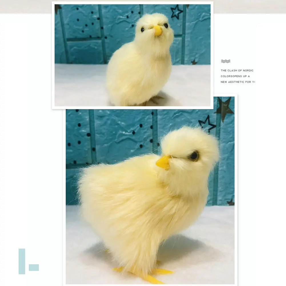 Simulation Chick Decor Plush Chicken Model, Cute Gift