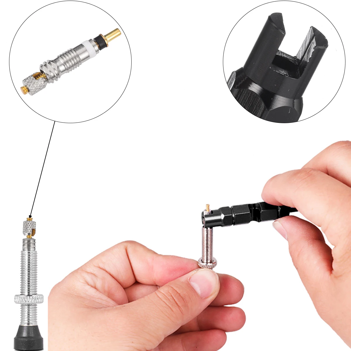 

Bike Core Remover Tire Repair Kit 10 High-Quality Cores Durable Wear-Resistant Portable Easy Carry Use Tool Accessories Cyclists