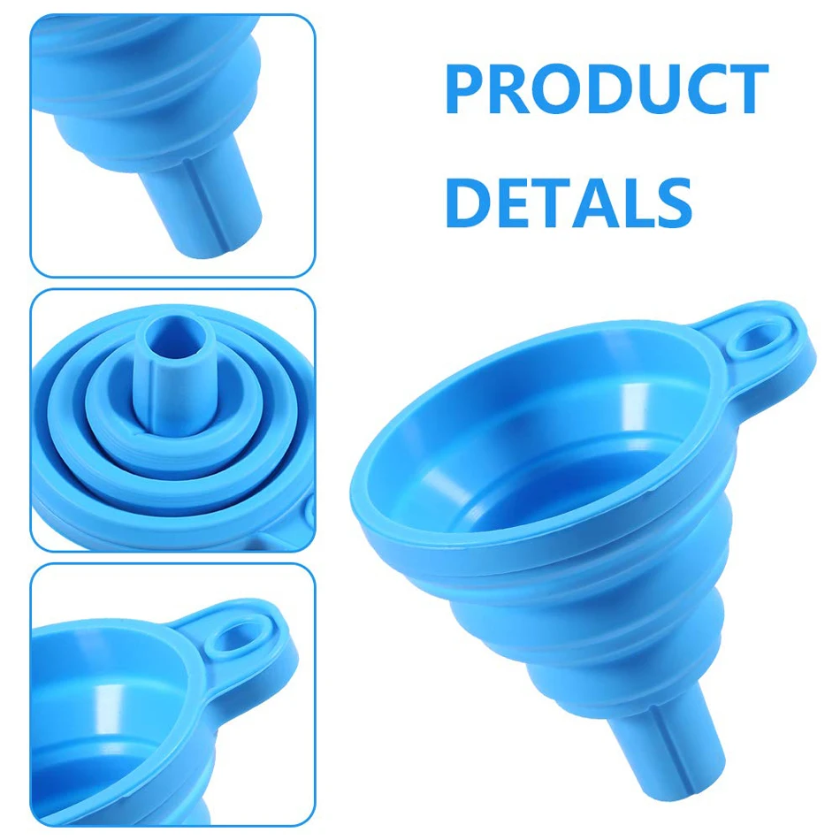 3D Printer Collapsible Silicone Funnel Combination Light Curing Filter Stainless Steel Resin Filter Cups for 3D Printer