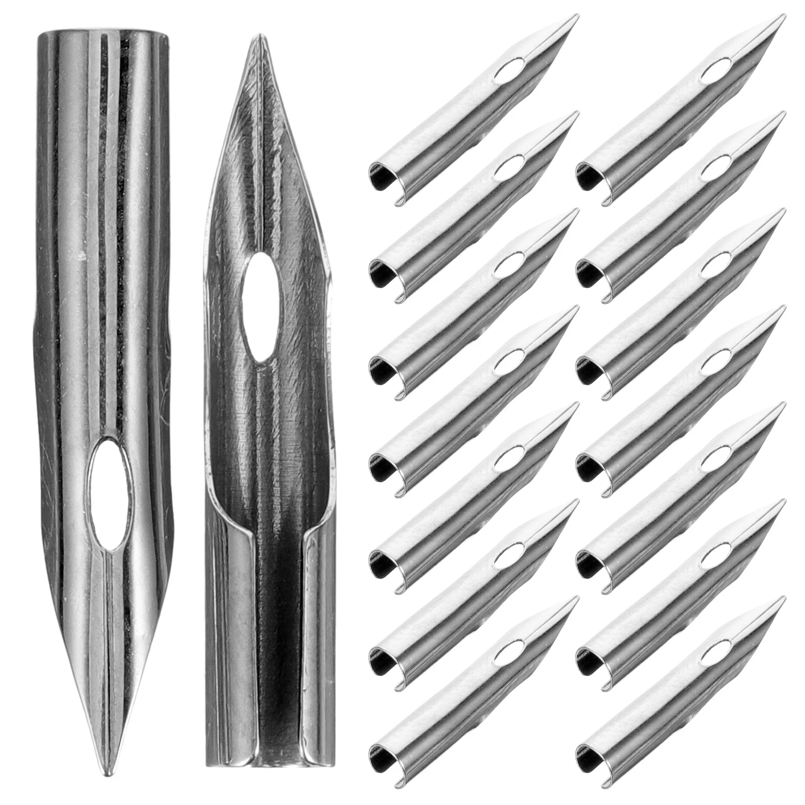 30 قطعة من رؤوس الخط المصنوعة من الفولاذ المقاوم للصدأ مجموعة أقلام رفيعة لأقلام النافورة أدوات الكتابة للطلاب اللوازم المدرسية هدية #3