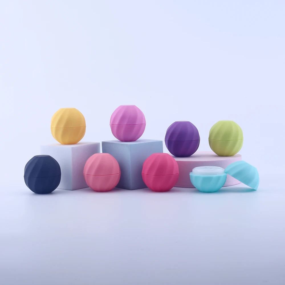 7g Empty Purple Round Lip Stick Packing Containers Makeup Accessories Balm Box Lipstick Cases 8 Colors