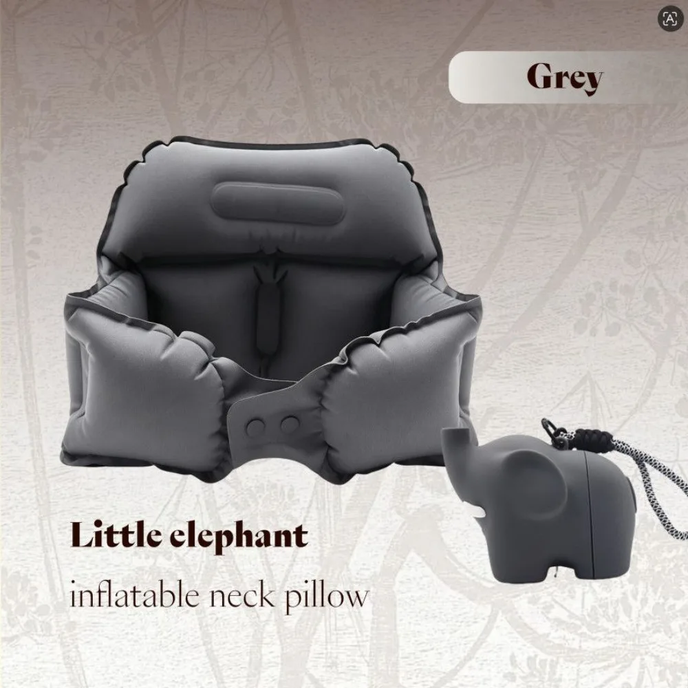 Inflatable Travel Neck Pillow U Shaped Press To Inflate Portable Neck Support For Airplane Flights Road Trips And Train Travel