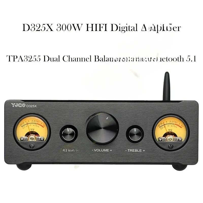 AIYIMA SMSL D325X Balance Input Digital 2.0 Stereo 300W Two Meter Head TPA3255 XLR RCA Bluetooth 5.1 HIFI Amplifier