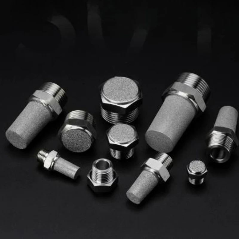 1/2/5pcs 304 Stainless Steel Muffler with Flat End and Pointed End BSL Series 1/8