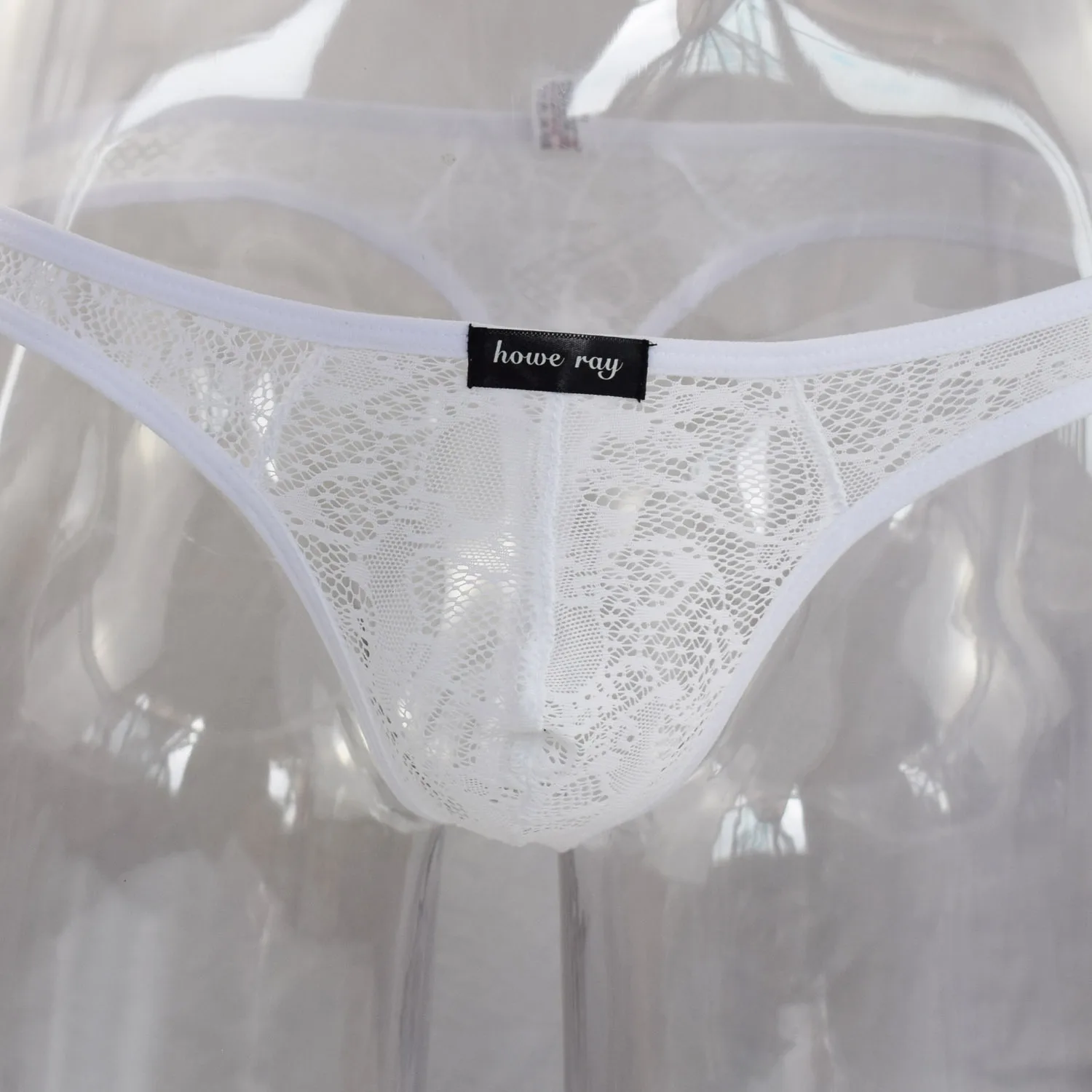 Mens Sheer Lace G String Thong T กลับ Low Rise ชุดชั้นในเซ็กซี่โปร่งใสดูผ่านกางเกงชั้นในชุดชั้นในสําหรับชาย