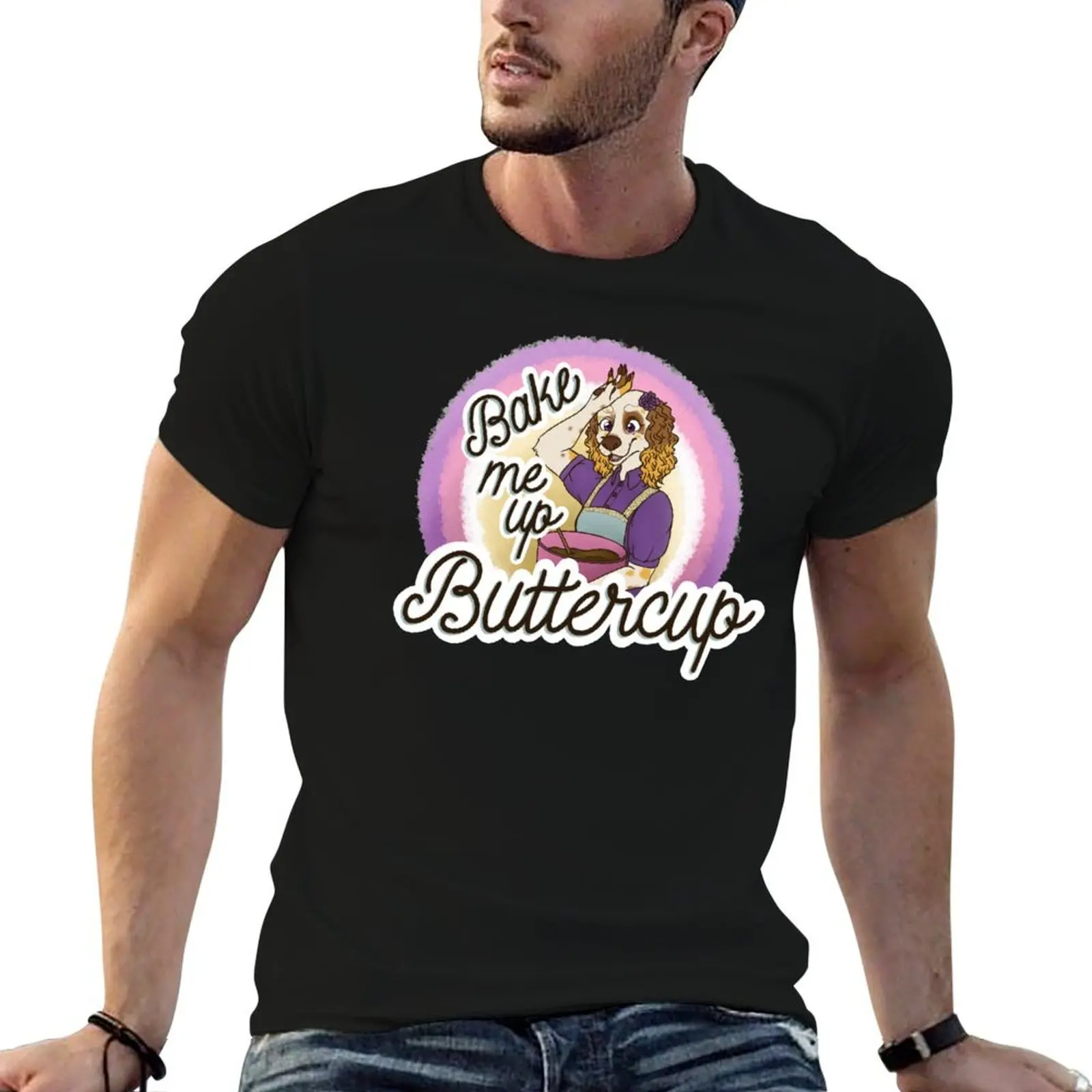 Bake Me Up Buttercup, Buttercup Baking Design T-Shirt cotton graphic tees sublime t shirts for men graphic