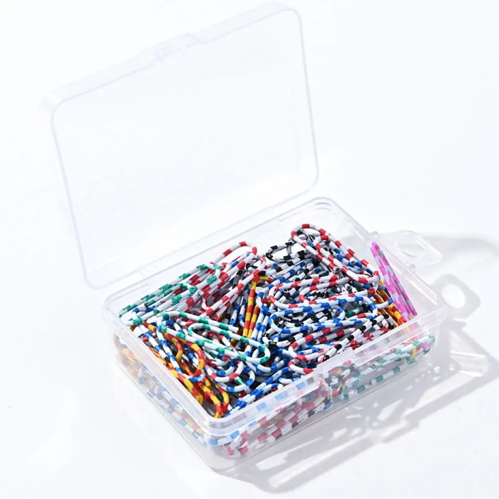 

50PCS Pinch Clips Creative Metal Paper Clips Alloy Colored Bookmark Clip Binding Binder Clamps School