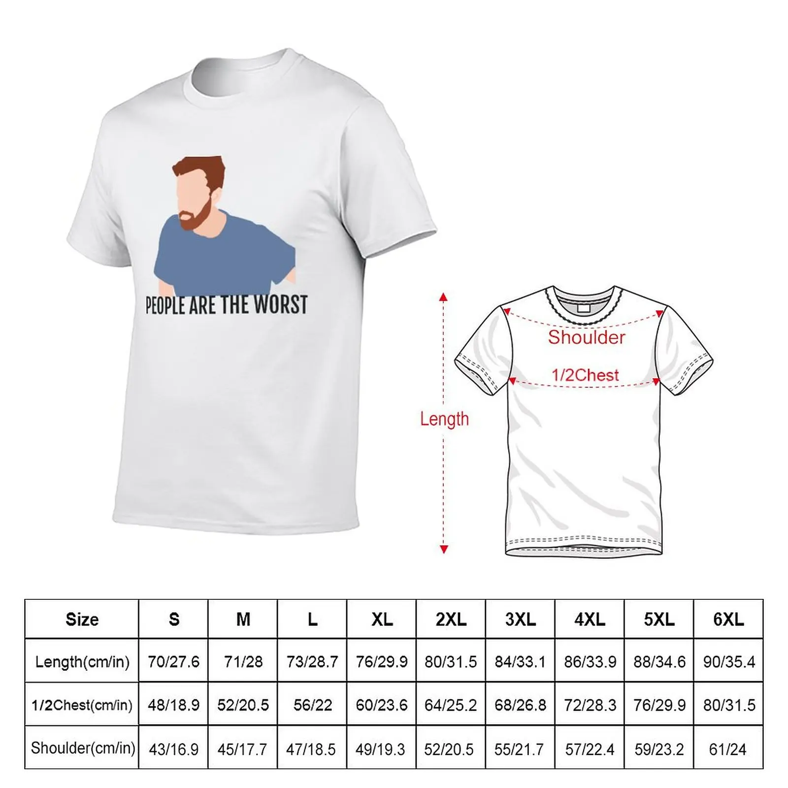People Are the Worst T-Shirt funny meme t-shirts plain mens fashion