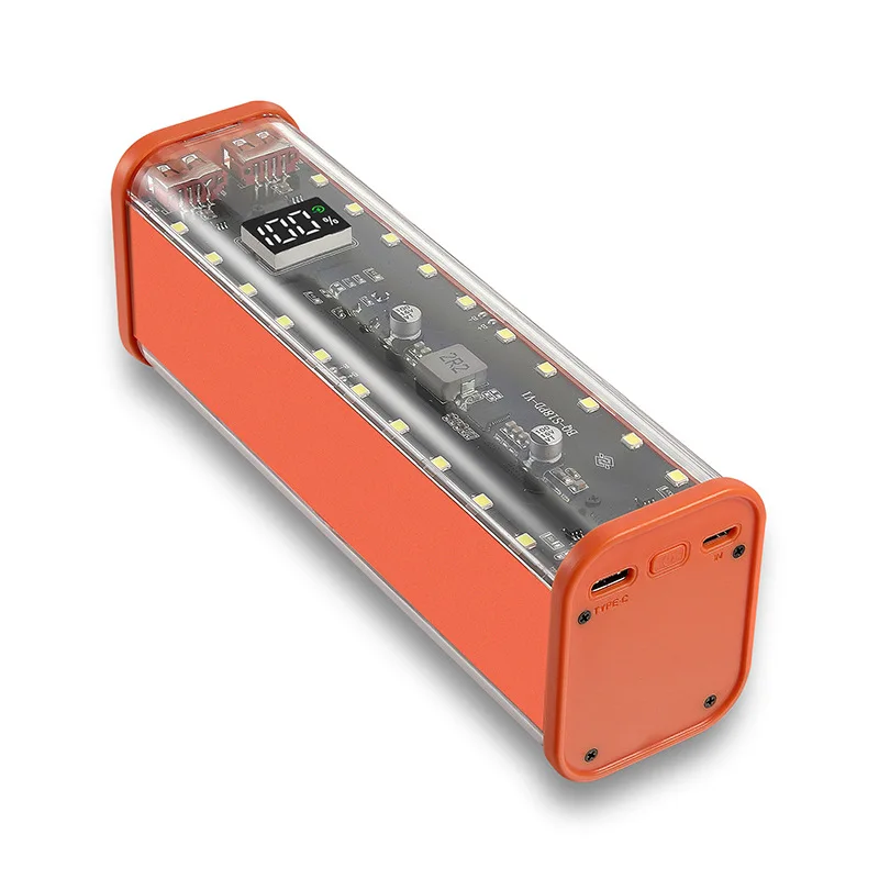 Transparent Shell 8 18650 Battery Box, Solder-free Power Bank Shell, with Outdoor Lighting Mobile Power Supply Sleeve