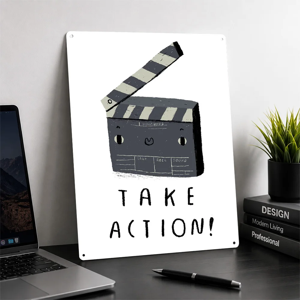 Take Action Metal Poster Perfect Gift for Fans Lovers Personalized Wall Art Metal Sign for Decor Living Room Decoration Man Home