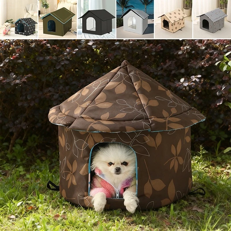 

Waterproof All-Weather Outdoor Cat House Warm Insulated Winter Shelter Foldable Washable Nest for Stray Cats and Small Dogs