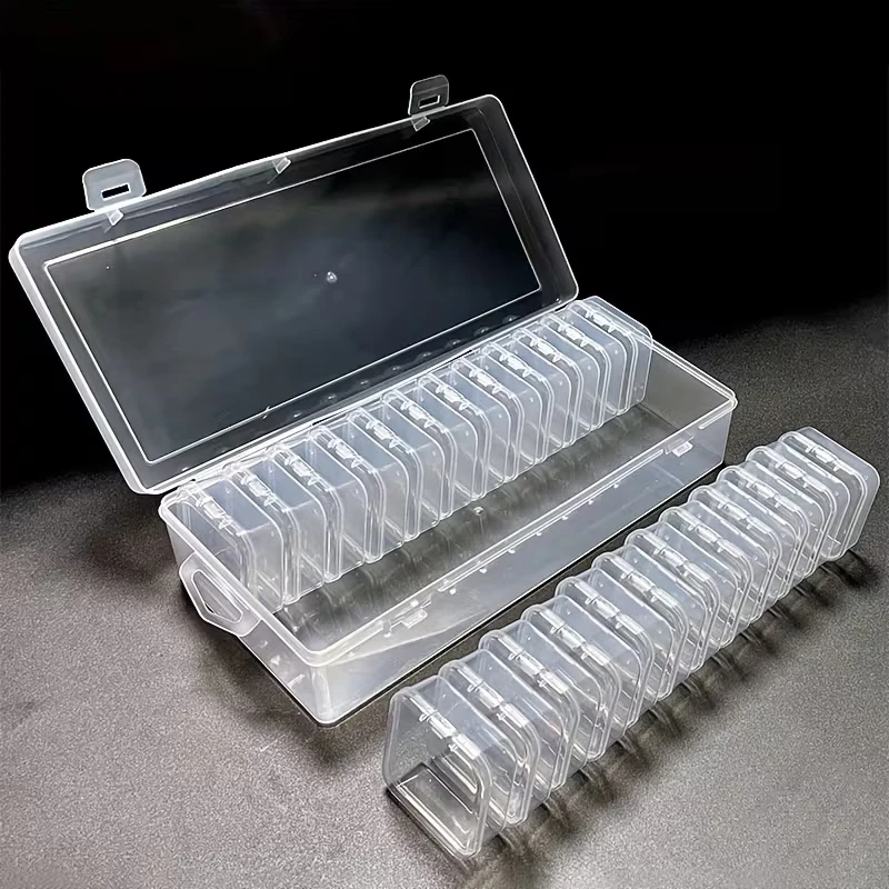 

30Pcs/Set Bead Organizer Box Clear Plastic Bead Storage Containers with Hinged Lid for Storage of Small Items Crafts Jewelry