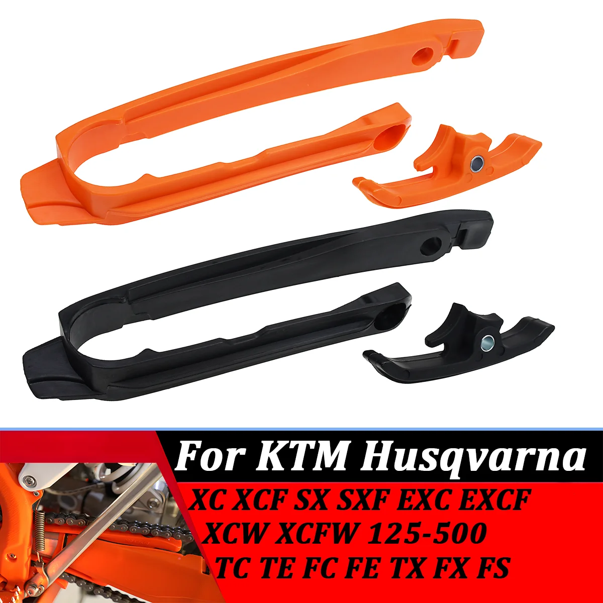 

Motorcycle Chain Slider Guard Swingarm Guide For KTM 125 150 200 250 300 350 400 450 500CC XC SX SXF XCF XCW EXC XCFW EXCF 16-23