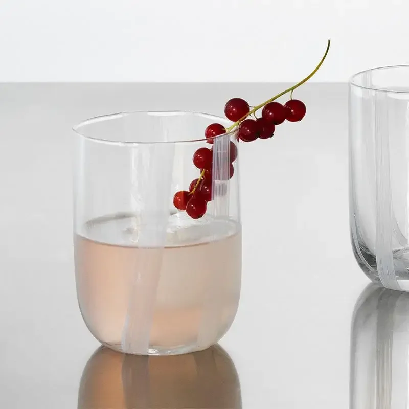 Nordisches einfaches Streifenglas für den Haushalt, Weinglas, einzigartiges Design, Haushaltswaren