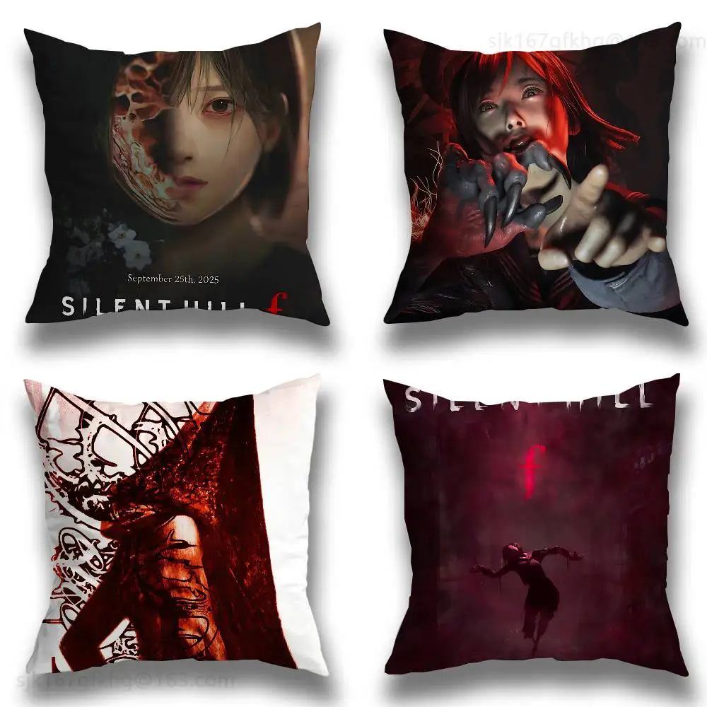 

S-Silent Hill pillowcase casual style decoration, suitable for home decoration (excluding pillow core)