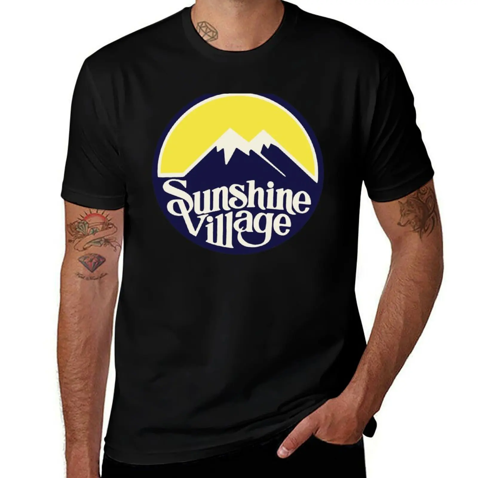 Sunshine Village Banff Vintage Ski Lake Louise T-Shirt Casual Everyday Short Sleeve T-Shirt