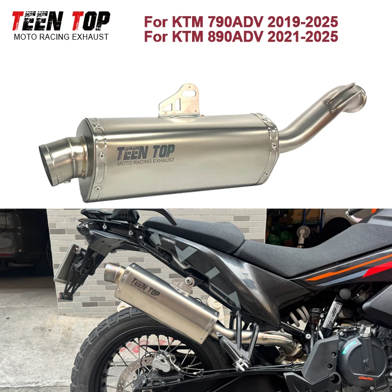 High Performance Slip-on Exhaust For KTM 790adv 890adv Exhaust Muffler 2021-2025 790 890 Adventure Exhaust System OEM Tailpipe