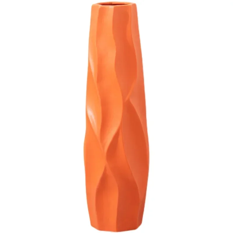 

Nordic Ceramic Flower Vase Wedding Decoration Orange Floor Large Plants Vases Street Vasos Para Plantas Home Design Exsuryse