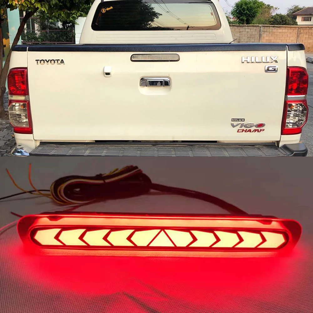 1 PCS LED High Brake Light with Turn Signal for Toyota Hilux Vigo 2004-2014 Rear Bumper Lamp for Enhanced Visibility - view 3