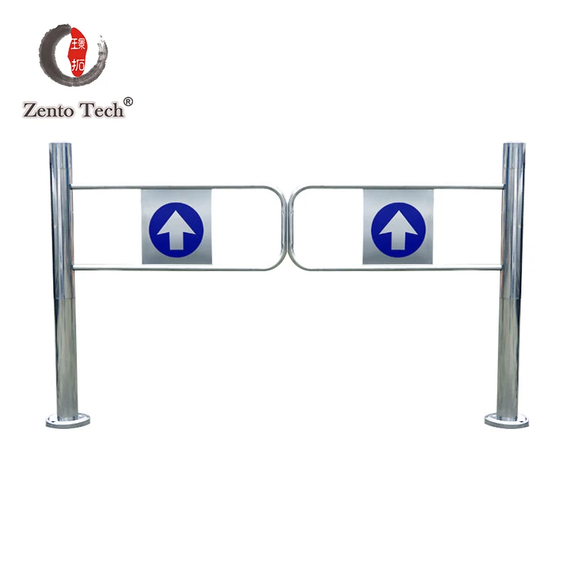 Supermarket Entrance One-way Hand Push Button Access Control 304 Stainless Steel Barrier Swing Gate Turnstile