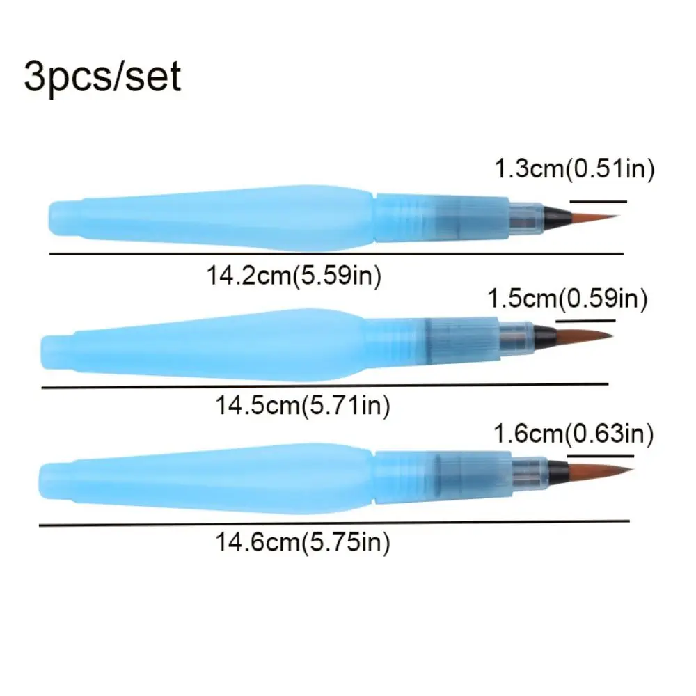 Bolígrafo de almacenamiento de agua de gran capacidad, bolígrafo de acuarela sólido recargable de punta redonda y puntiaguda, pintura de plástico de 150ML