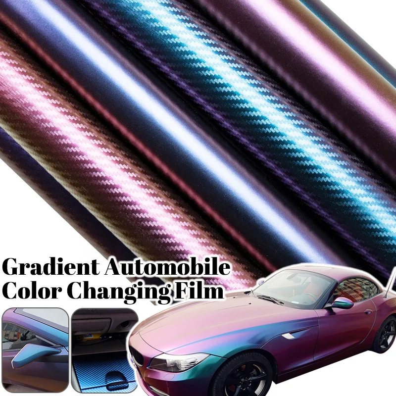 

3D Carbon Fiber Vinyl Car Body Wrapping Film Motorcycle Car Sticker Car Styling Mirror Phone Laptop DIY Decal Gradient Decor