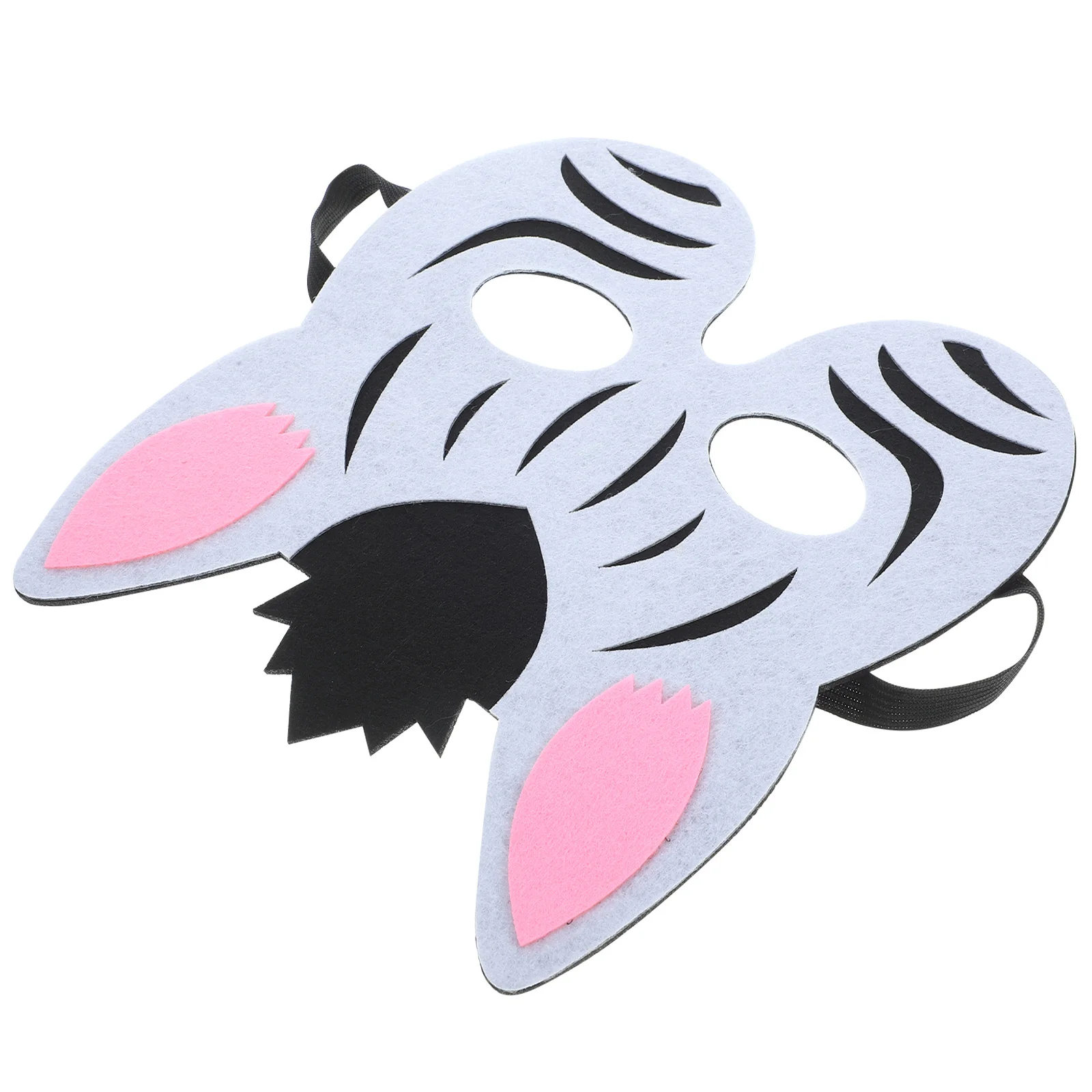 Zebra vilt masker verstelbare elastische band comfortabel voor kinderen grappig dierenmasker cosplay feest maskerade Halloween