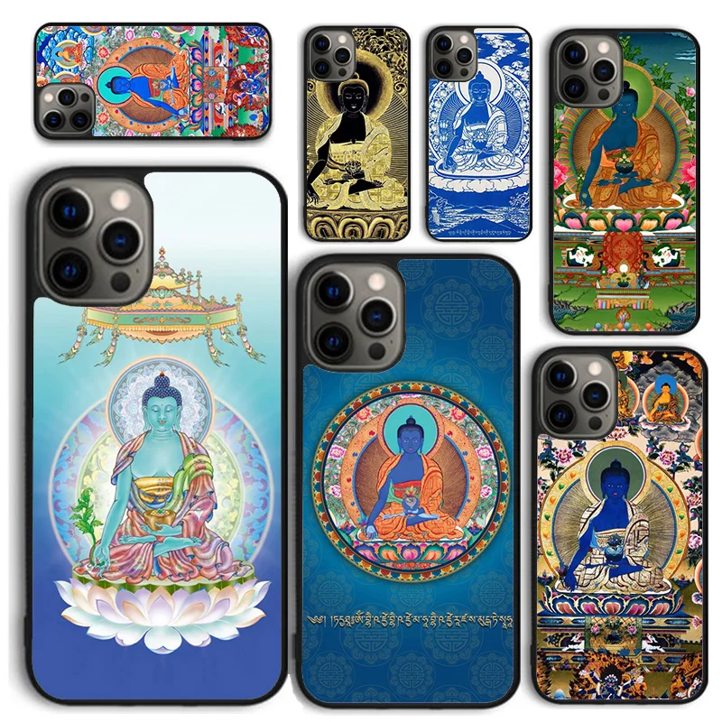 Medicine Buddha Phone Case for iPhone 16 15 SE2020 6 7 8 Plus for Apple 13 11 12 14 Mini Pro Max Cover  coque fundas Shell