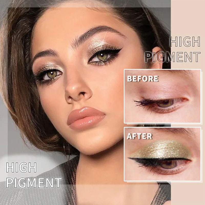 Sombra líquida sem logotipo Nova sombra perolada fosca de 12 cores