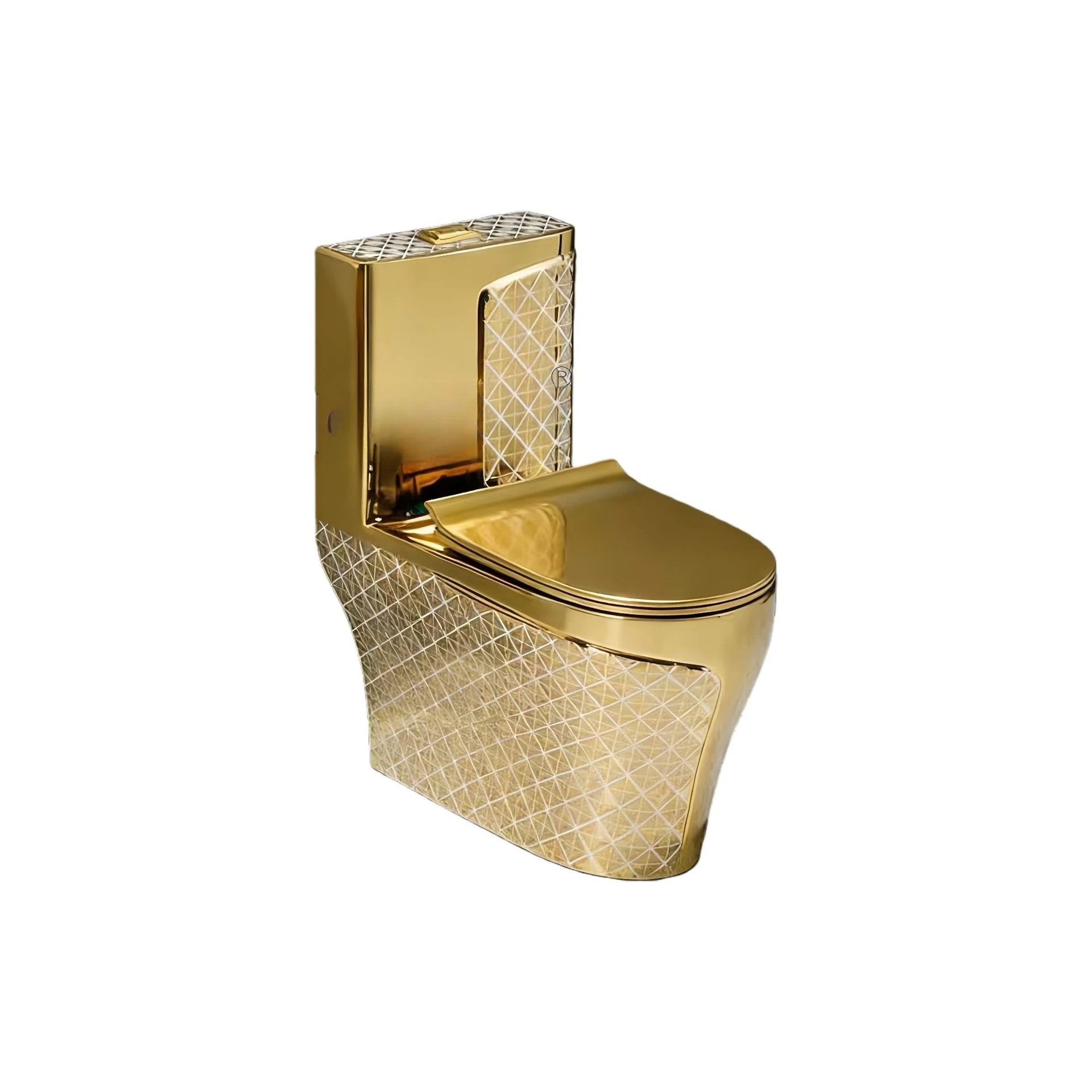 

Electroplated toilet siphon ceramic hand washing column basin set bathroom