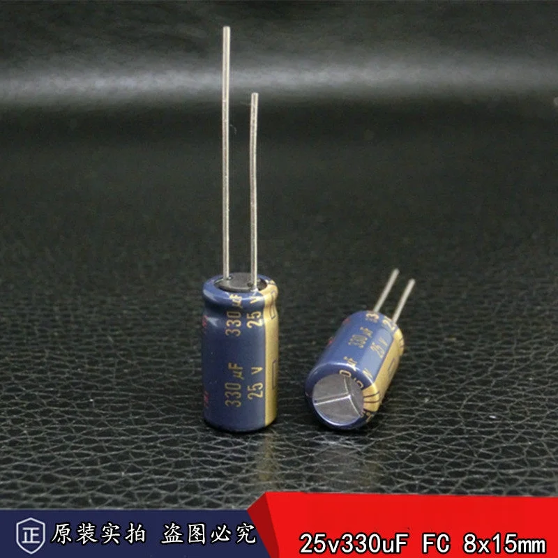 

Совершенно новый оригинальный высокочастотный низкоимпедансный аудиоэлектролитический конденсатор FC 25v 330uF 8x15 мм