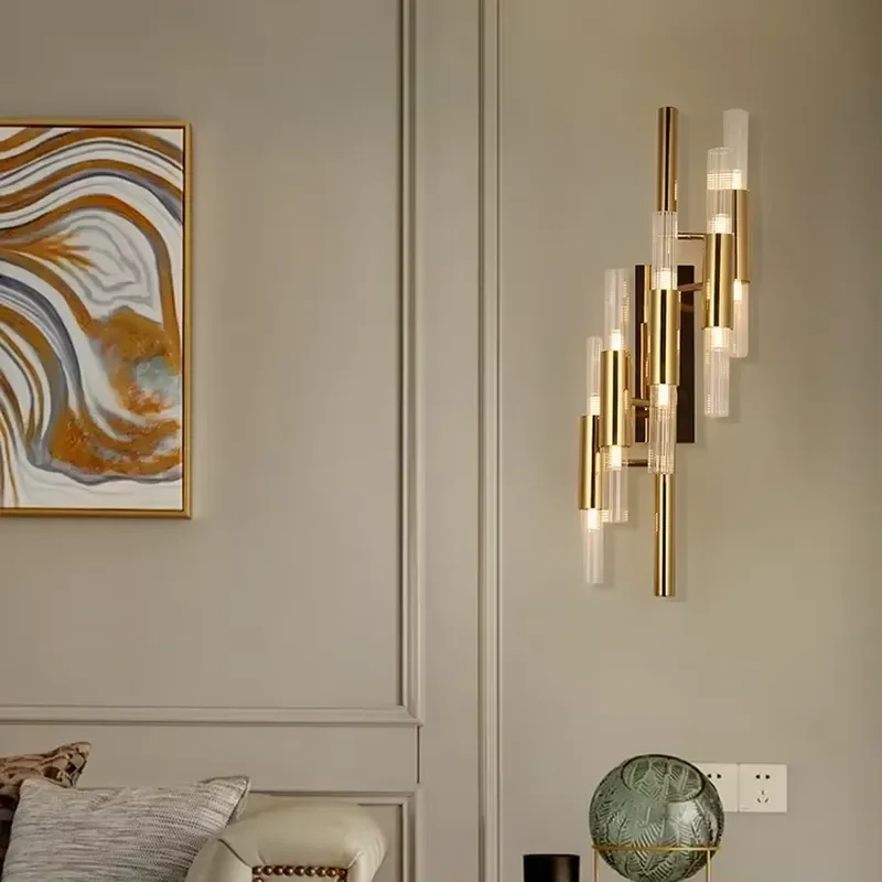 for High Quality Nordic Modern Creative Luxury Hotel Living Room Home Decoration Light Emitting Diode Wall Lamp