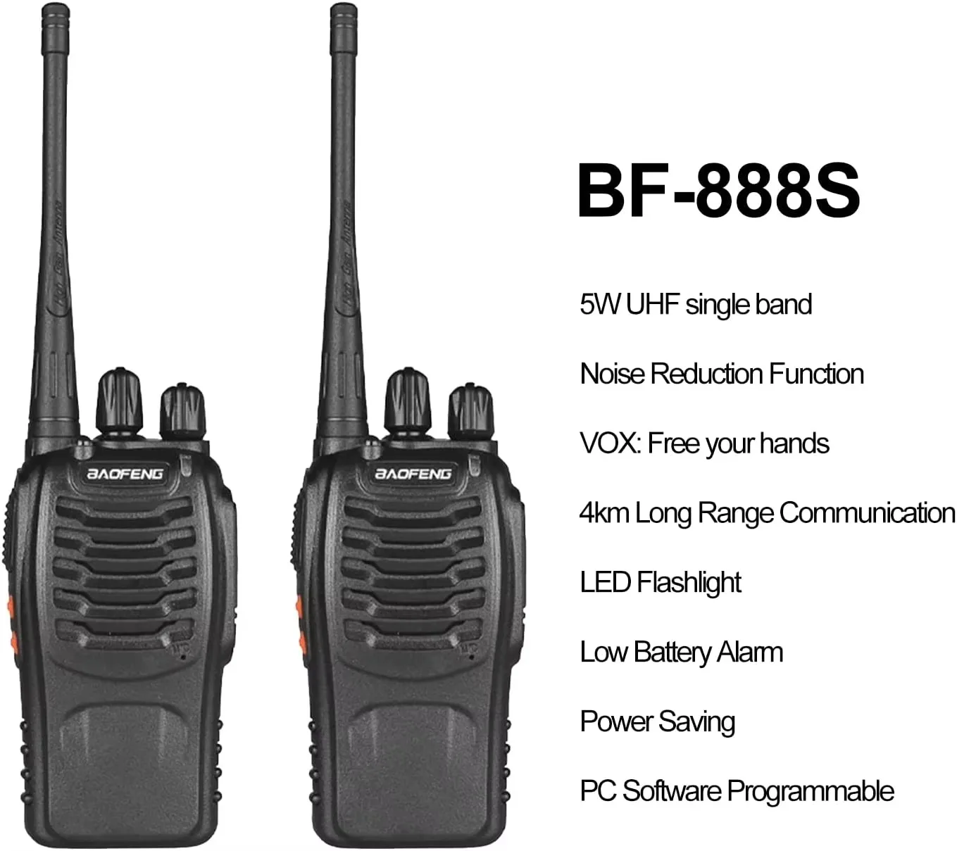 BAOFENG 888S High Quality16 Channel Walkie Talkie Rechargeable Handheld Two Way Radios with FlashlightLi-ion Battery and Charger