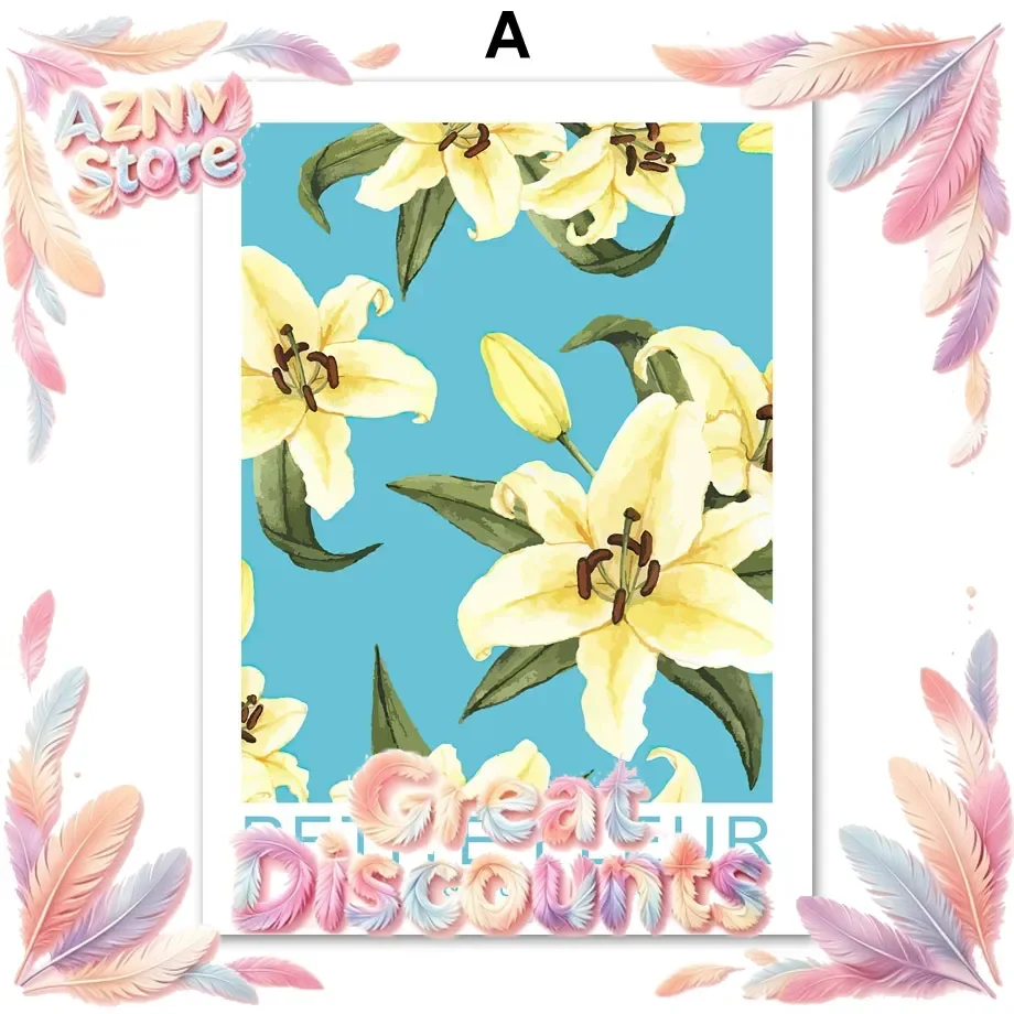 Abstract Flower Market Florist Watercolor Posters Wall Art Aesthetics Print Canvas Painting for Living Room Modern Home 2026