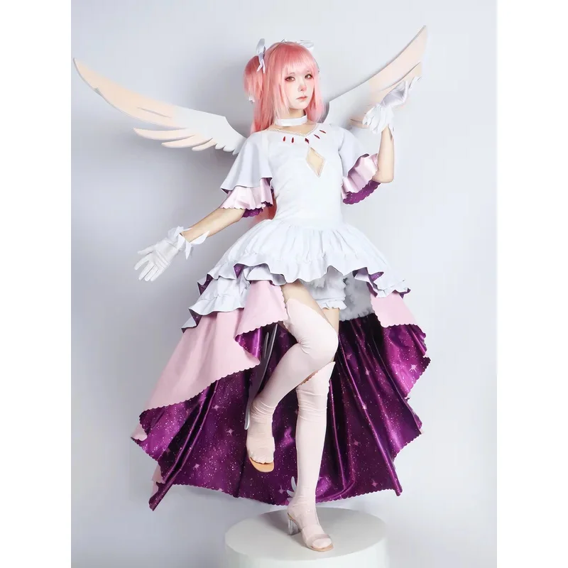 أزياء أنيمي Puella Magi Madoka Magica Kaname Madoka التأثيرية للنساء في نهاية المطاف Madoka فستان آلهة لحفلات الهالوين W@0Z *