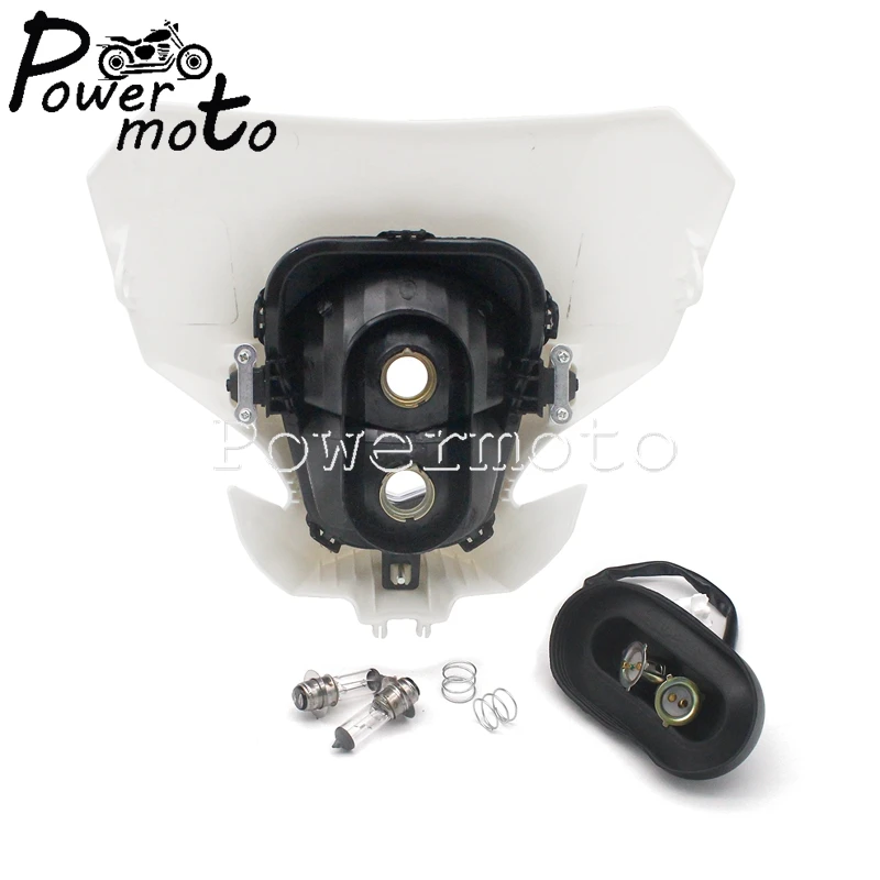 Motocross 12V Headlight Fairing Mask &Front Fender Off-Road Enduro Mudguard Universal For Honda  CRF250F  CRF250L  CRF250R RX