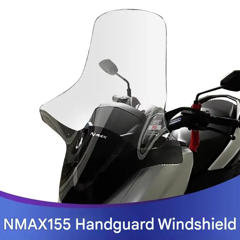 FOR NMAX155 Winter Windshield Extra Tall Wide Panel with Integrated Handguards for Extreme Cold Conditions Motorcycle Accessory