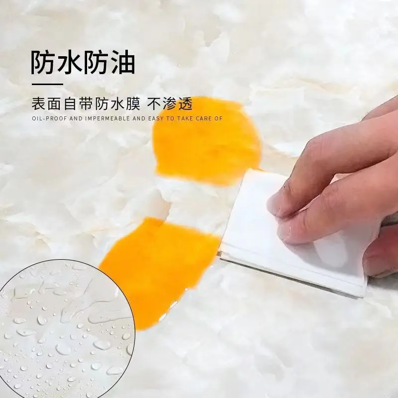 Removable Self‑Stick Marble Contact Paper Vinyl Wall Sticker Waterproof Moisture‑Proof Decor Film for Kitchen Sink Bathroom