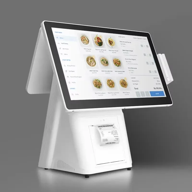 15.6 Inch Android Windows All In One POS Terminal Desktop Cashier System For Restaurant Retail Shop Point Of Sale Solution
