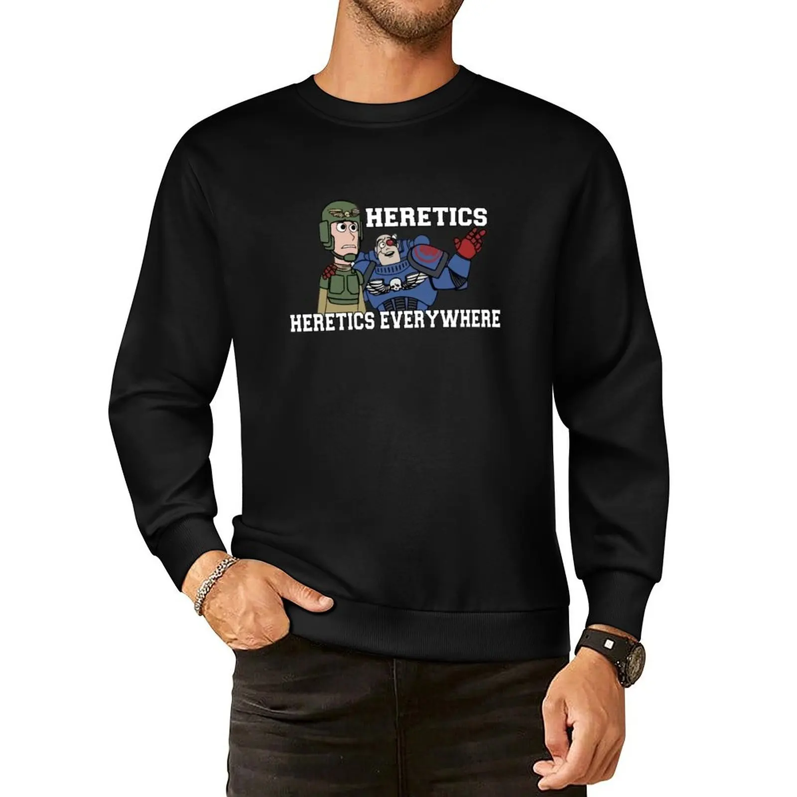 

Heretics, Heretics Everywhere!! 40k Print Pullover Hoodie mens clothes men clothing korean clothes new in hoodies & sweatshirts